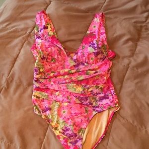 Floral bathing suit, never worn